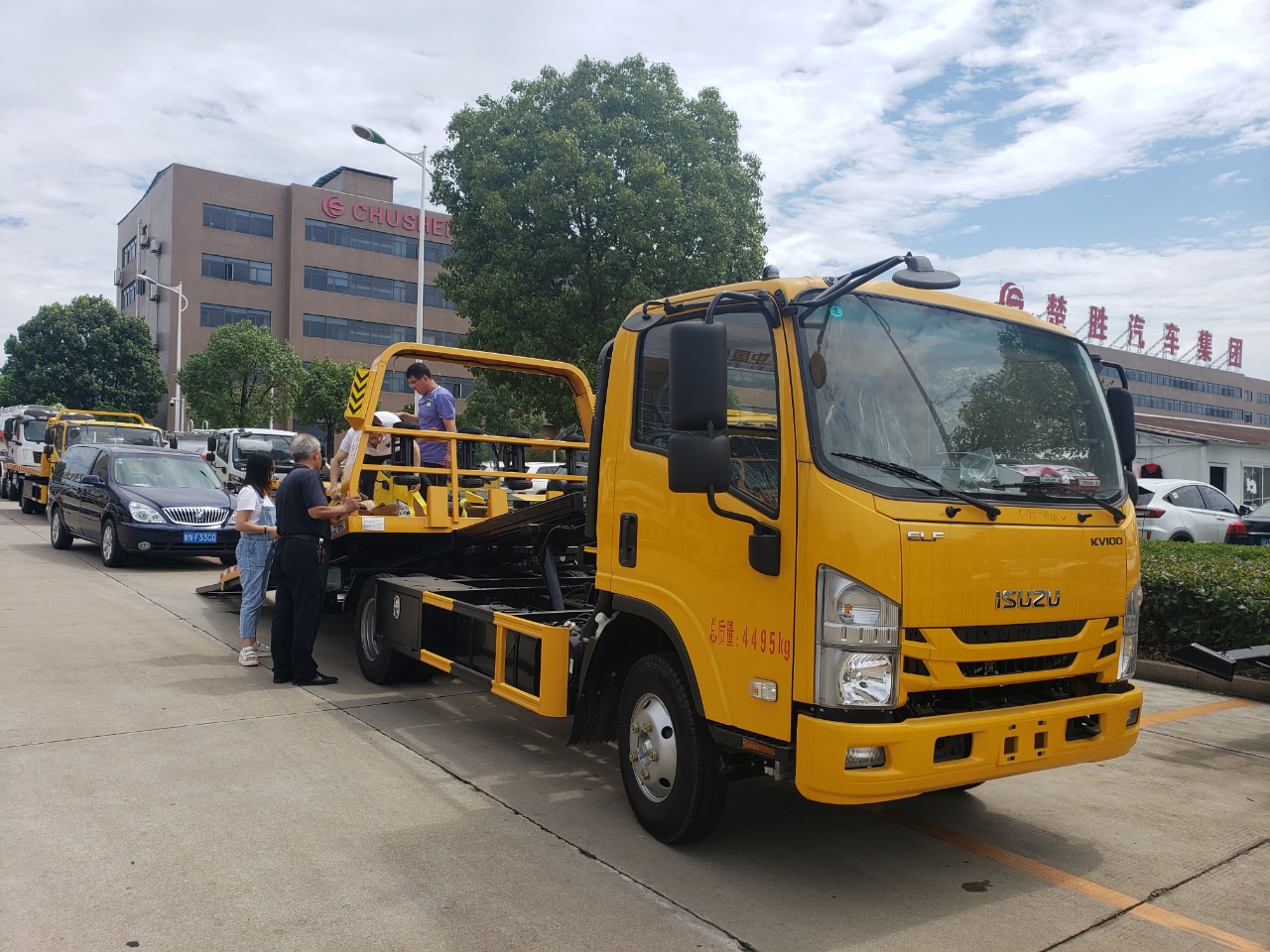國六慶鈴五十鈴寬體駕駛室藍牌一拖二清障車 國六慶鈴五十鈴寬體駕駛室藍牌一拖二清障車
