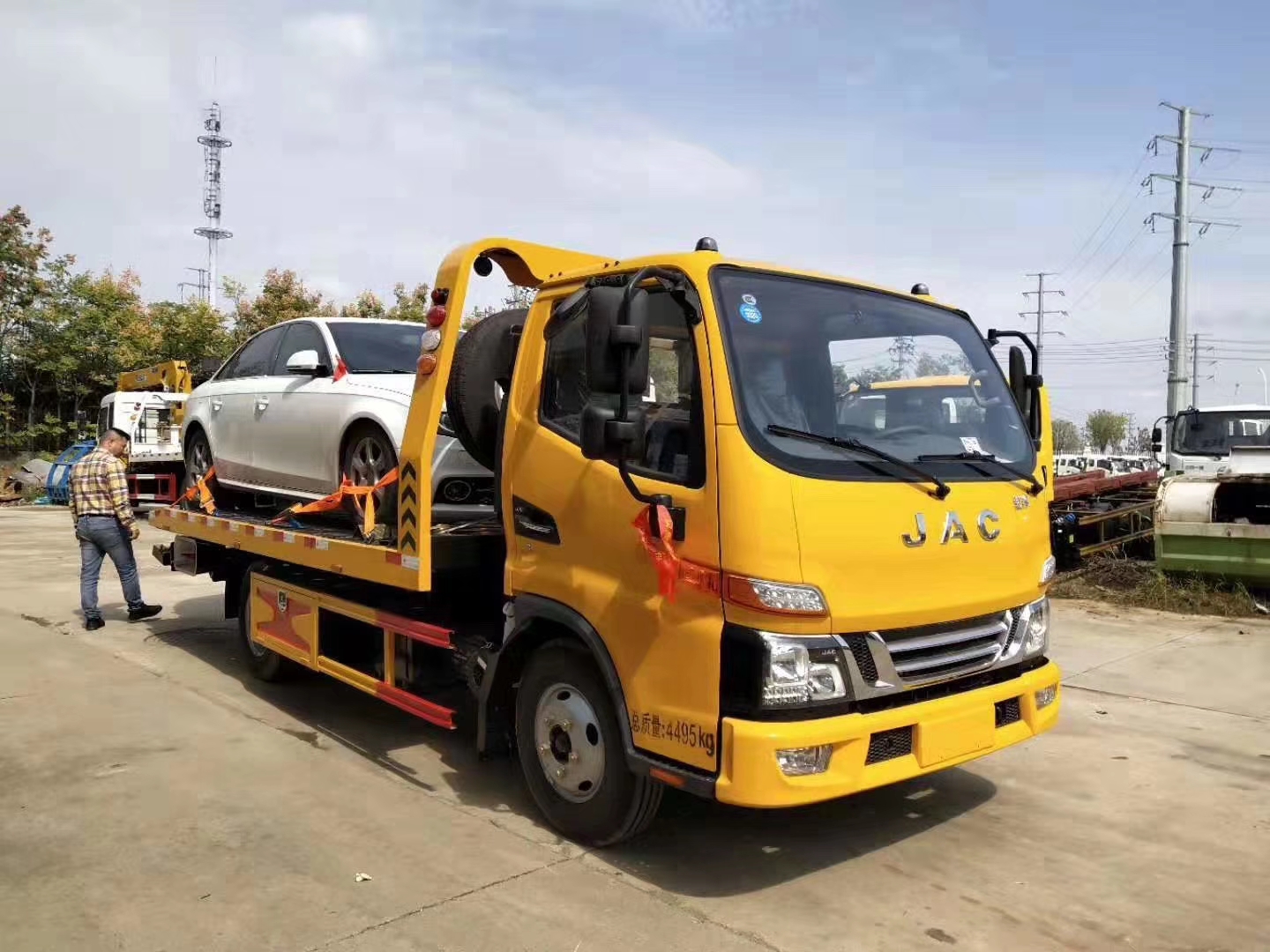 國六江淮藍牌一拖二清障車 國六江淮藍牌一拖二清障車